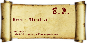 Brosz Mirella névjegykártya